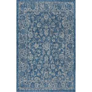 Tela Bohemian Textured Weave Floral Indoor/Outdoor Area Rug