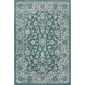 Tela Bohemian Textured Weave Floral Indoor/Outdoor Area Rug