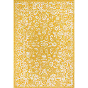 Tela Bohemian Textured Weave Floral Indoor/Outdoor Area Rug