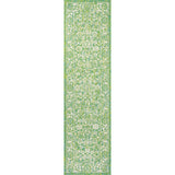 Tela Bohemian Textured Weave Floral Indoor/Outdoor Runner Rug