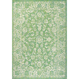 Tela Bohemian Textured Weave Floral Indoor/Outdoor Area Rug