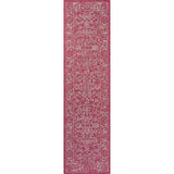 Tela Bohemian Textured Weave Floral Indoor/Outdoor Runner Rug