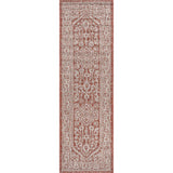 Sinjuri Medallion Textured Weave Indoor/Outdoor Runner Rug