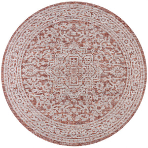 Sinjuri Medallion Weave Indoor/Outdoor Round Area Rug