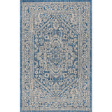 Sinjuri Medallion Textured Weave Indoor/Outdoor Area Rug
