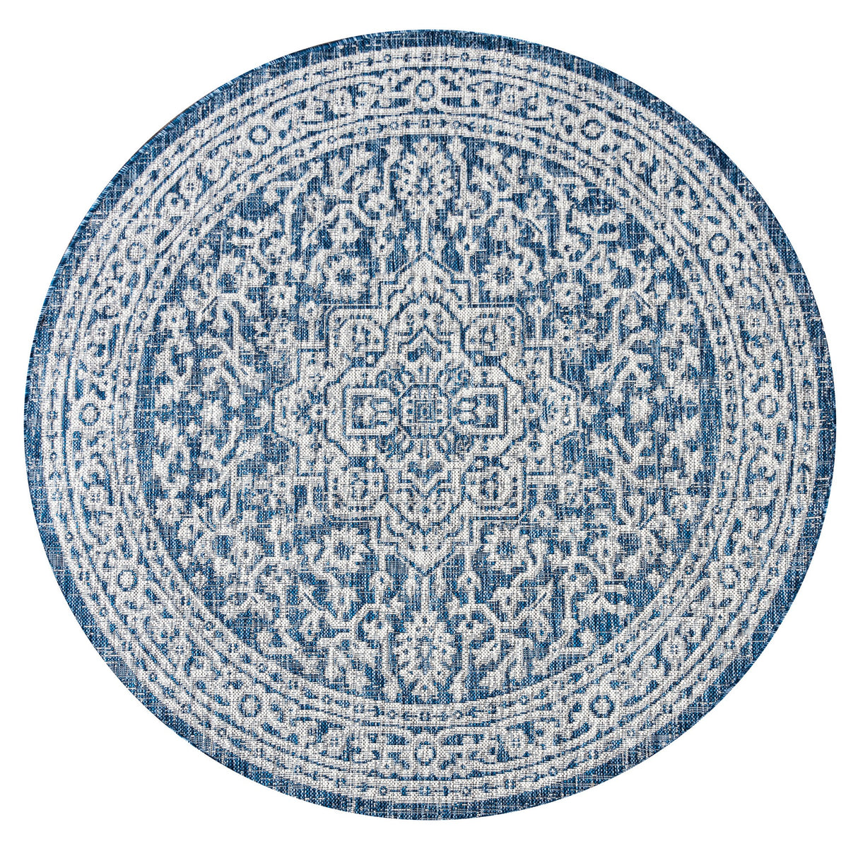 Sinjuri Medallion Weave Indoor/Outdoor Round Area Rug