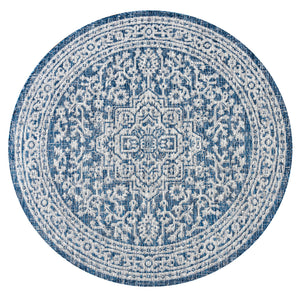 Sinjuri Medallion Weave Indoor/Outdoor Round Area Rug