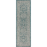 Sinjuri Medallion Textured Weave Indoor/Outdoor Runner Rug