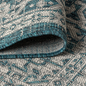 Sinjuri Medallion Weave Indoor/Outdoor Round Area Rug