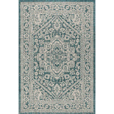 Sinjuri Medallion Textured Weave Indoor/Outdoor Area Rug