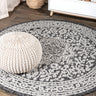 Sinjuri-Medallion-Weave-Indoor/Outdoor-Round-Area-Rug-Area-Rugs