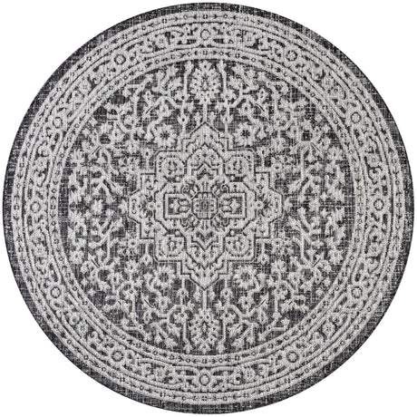 Sinjuri Medallion Weave Indoor/Outdoor Round Area Rug