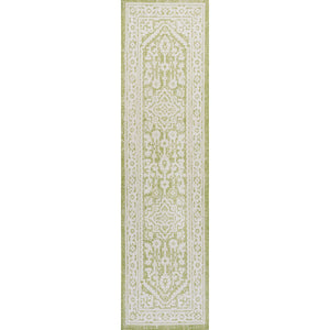Sinjuri Medallion Textured Weave Indoor/Outdoor Runner Rug