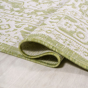 Sinjuri Medallion Textured Weave Indoor/Outdoor Square Area Rug
