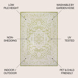 Sinjuri Medallion Textured Weave Indoor/Outdoor Area Rug