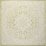 Sinjuri Medallion Textured Weave Indoor/Outdoor Square Area Rug