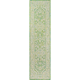 Sinjuri Medallion Textured Weave Indoor/Outdoor Runner Rug
