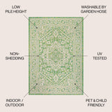 Sinjuri Medallion Textured Weave Indoor/Outdoor Area Rug