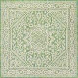 Sinjuri Medallion Textured Weave Indoor/Outdoor Square Area Rug