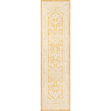 Sinjuri Medallion Textured Weave Indoor/Outdoor Runner Rug