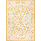 Sinjuri Medallion Textured Weave Indoor/Outdoor Area Rug