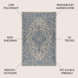 Rozetta Boho Medallion Textured Weave Indoor/Outdoor Area Rug