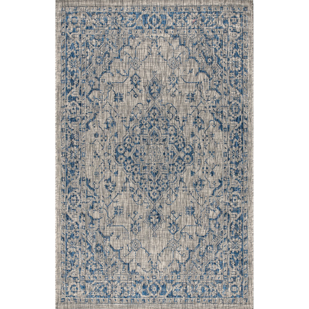 Rozetta Boho Medallion Textured Weave Indoor/Outdoor Area Rug