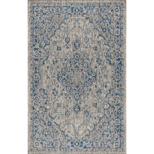 Rozetta Boho Medallion Textured Weave Indoor/Outdoor Area Rug