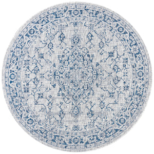 Rozetta Boho Medallion Textured Weave Indoor/Outdoor Round Area Rug