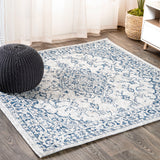 Rozetta Boho Medallion Textured Weave Indoor/Outdoor Square Area Rug