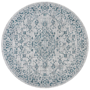 Rozetta Boho Medallion Textured Weave Indoor/Outdoor Round Area Rug