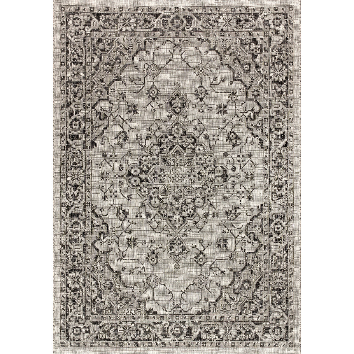 Rozetta Boho Medallion Textured Weave Indoor/Outdoor Area Rug