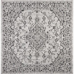 Rozetta Boho Medallion Textured Weave Indoor/Outdoor Square Area Rug