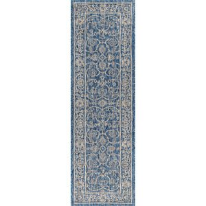 Palazzo Vine and Border Textured Weave Indoor/Outdoor Runner Rug
