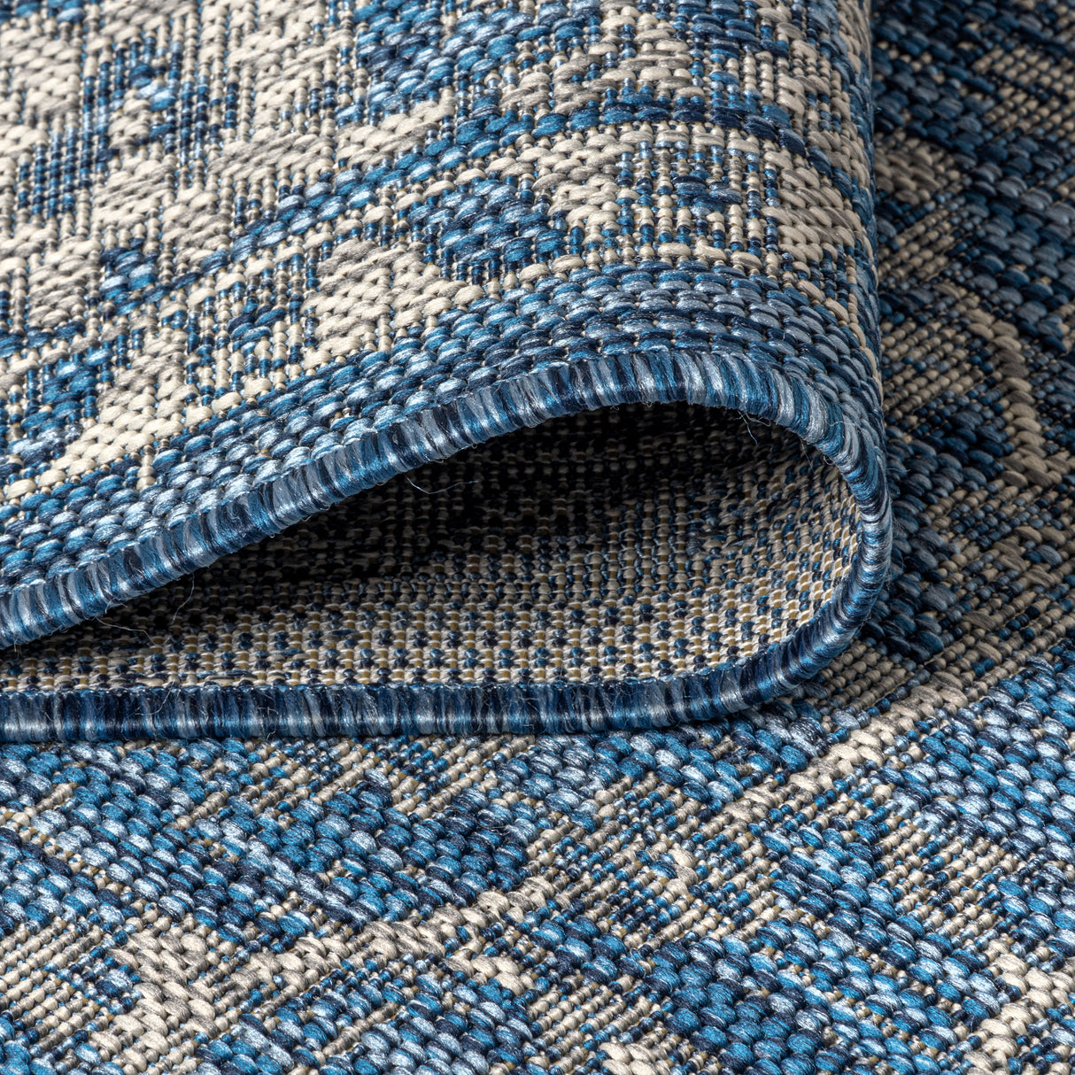 Palazzo Vine and Border Textured Weave Indoor/Outdoor Runner Rug