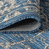 Palazzo Vine and Border Textured Weave Indoor/Outdoor Runner Rug