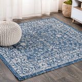 Palazzo Vine and Border Textured Weave Indoor/Outdoor Square Area Rug