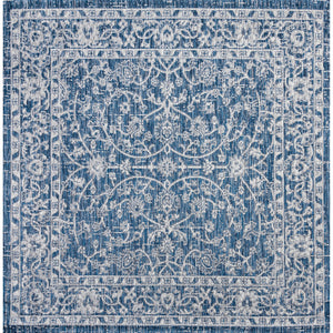 Palazzo Vine and Border Textured Weave Indoor/Outdoor Square Area Rug