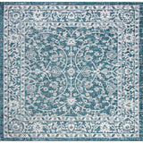 Palazzo Vine and Border Textured Weave Indoor/Outdoor Square Area Rug