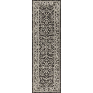 Palazzo Vine and Border Textured Weave Indoor/Outdoor Runner Rug