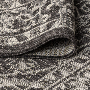 Palazzo Vine and Border Textured Weave Indoor/Outdoor Runner Rug