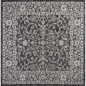 Palazzo Vine and Border Textured Weave Indoor/Outdoor Square Area Rug