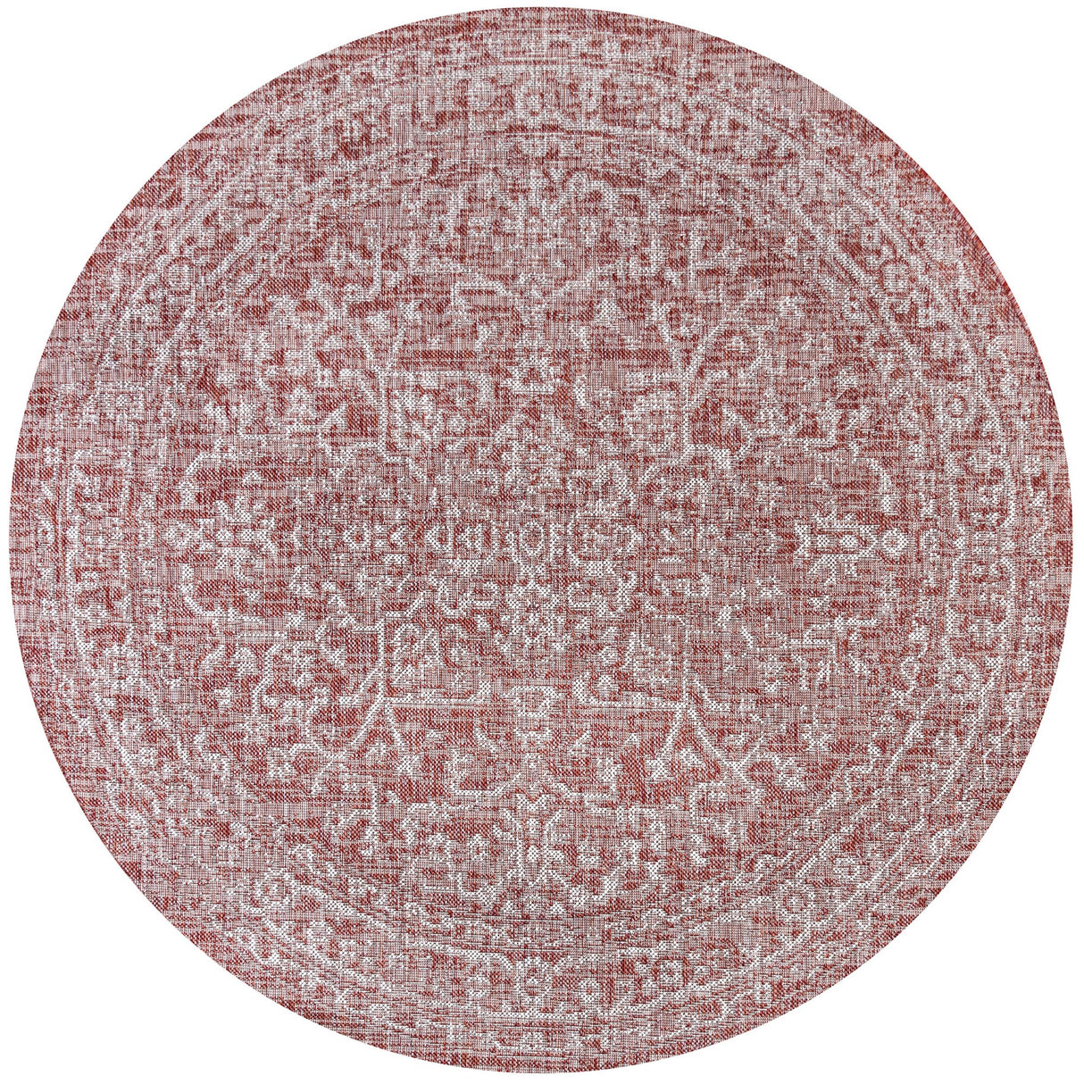Malta Bohemian Medallion Weave Indoor/Outdoor Round Area Rug