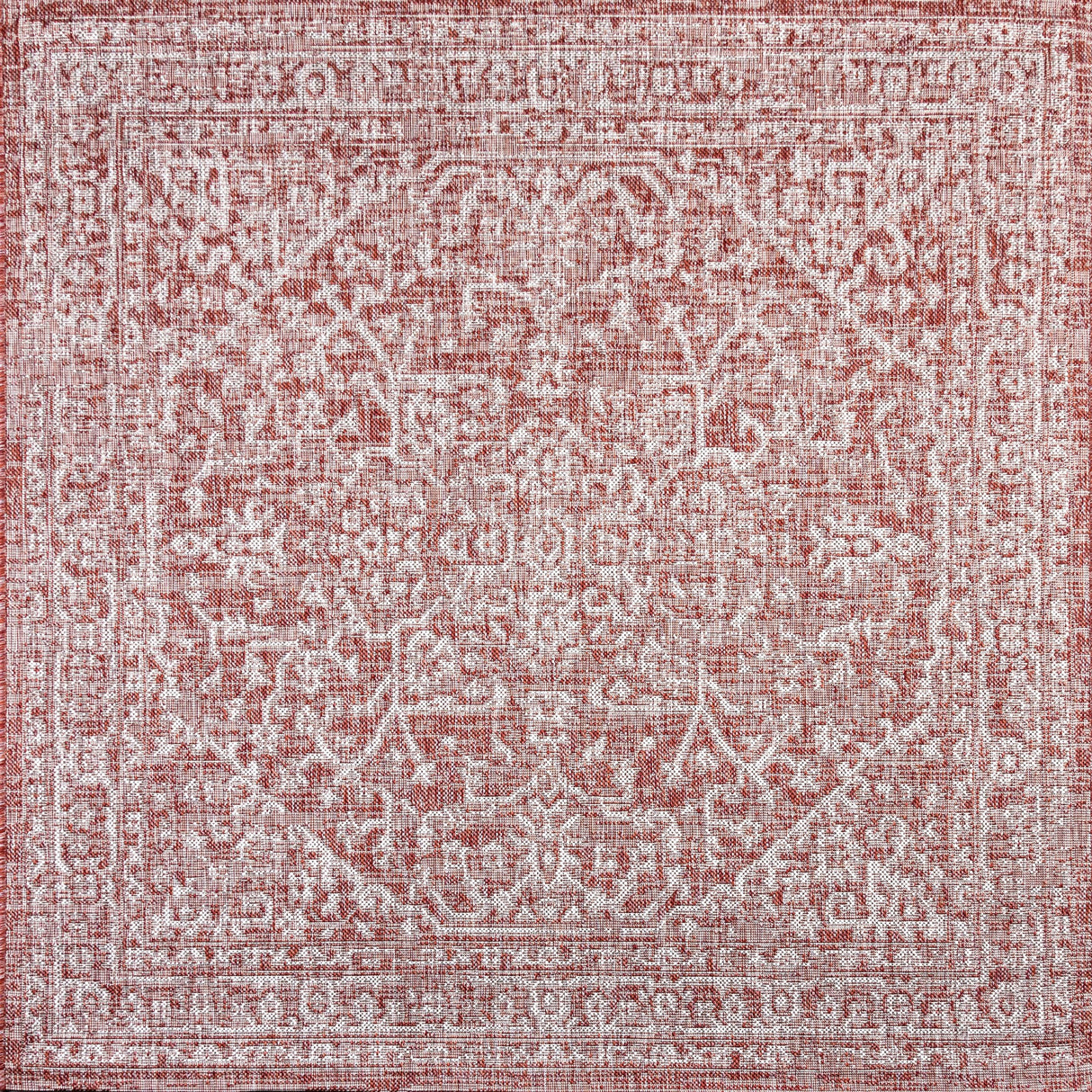 Malta Bohemian Medallion Textured Indoor/Outdoor Square Area Rug