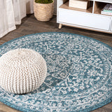Malta Bohemian Medallion Weave Indoor/Outdoor Round Area Rug