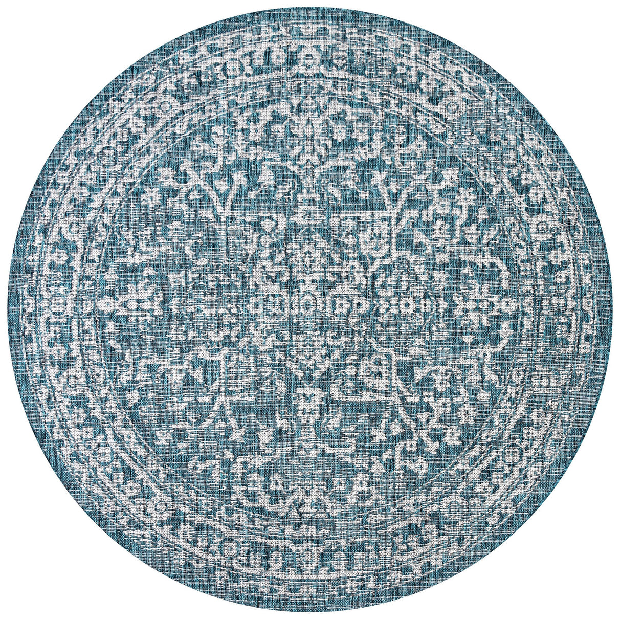 Malta Bohemian Medallion Weave Indoor/Outdoor Round Area Rug