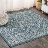 Malta Bohemian Medallion Textured Indoor/Outdoor Square Area Rug