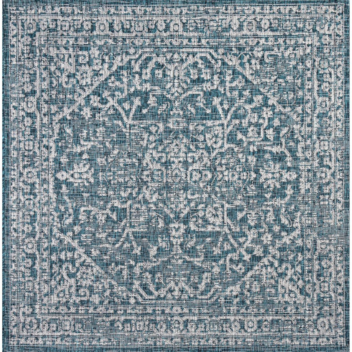 Malta Bohemian Medallion Textured Indoor/Outdoor Square Area Rug