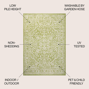 Malta Bohemian Medallion Textured Weave Indoor/Outdoor Area Rug