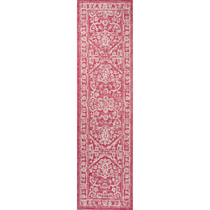Malta Bohemian Medallion Textured Weave Indoor/Outdoor Runner Rug